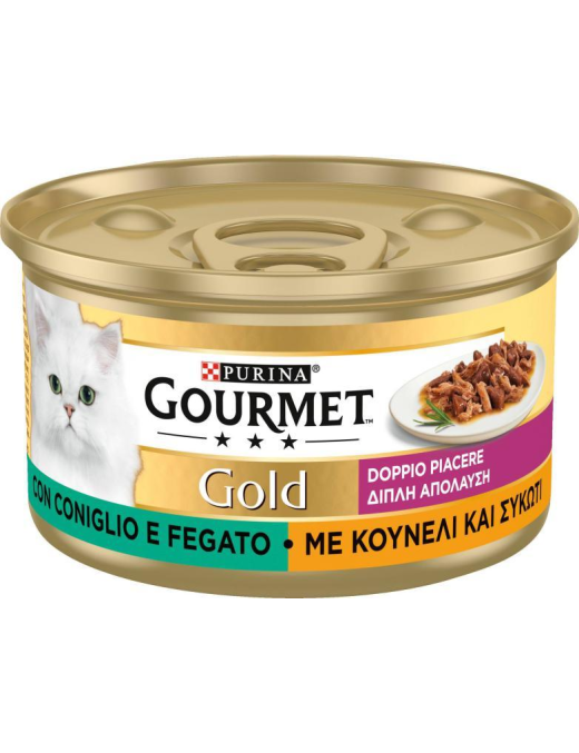 GOURMET GOLD 85gr DOUBLE PLEASURE RABBIT AND LIVER