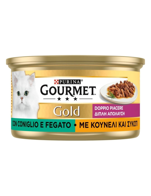 GOURMET GOLD 85gr DOUBLE PLEASURE RABBIT AND LIVER
