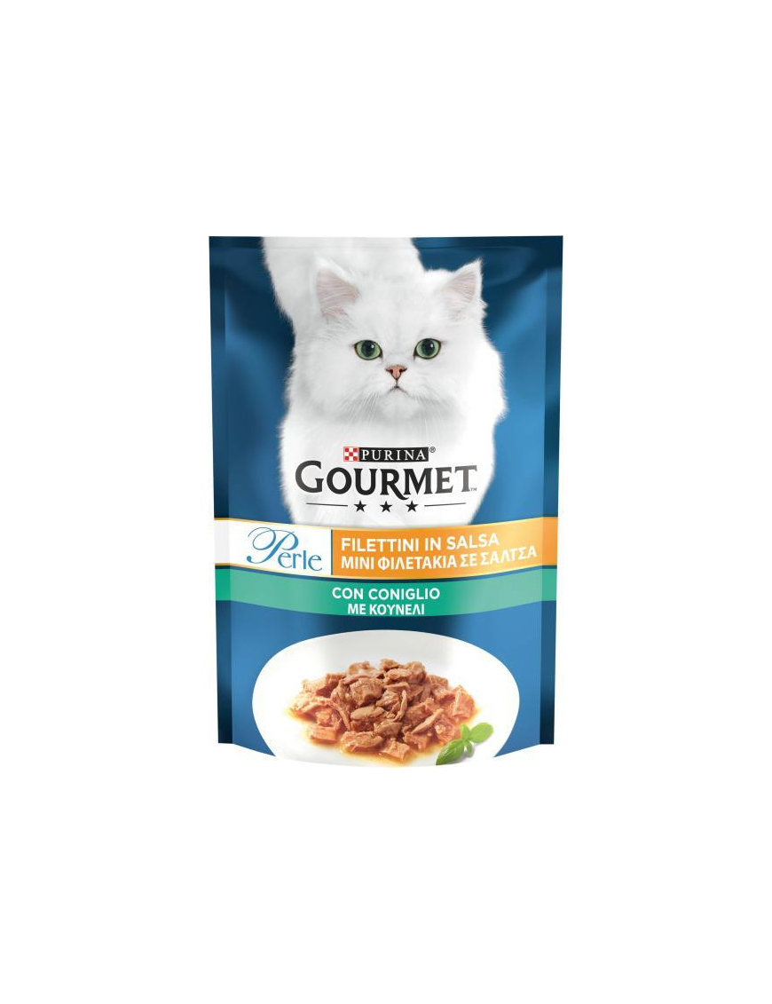GOURMET PERLE 85gr FILETTI IN SALSA CONIGLIO