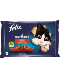 FELIX LE GIGOTTONERIE 4x85gr DELICIOUS SELECTION BEEF/CHICKEN