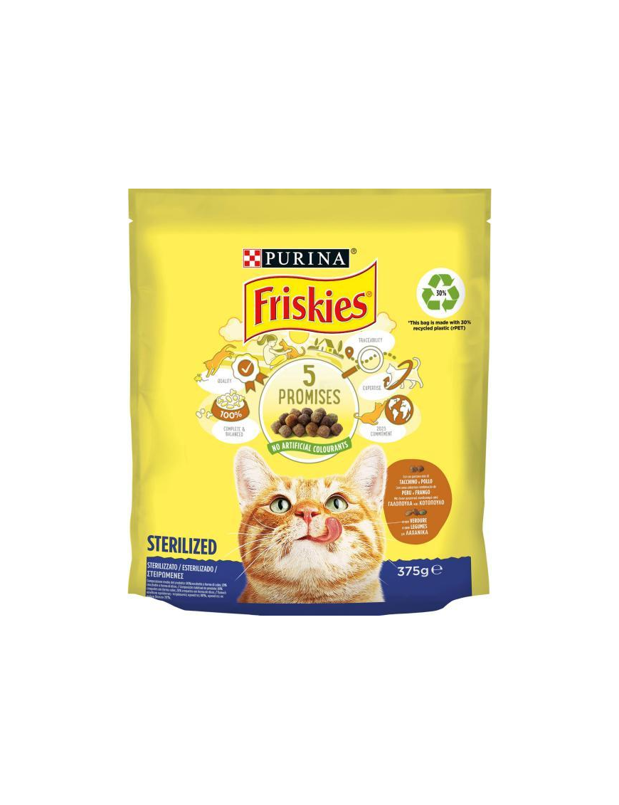 FRISKIES 375gr STERILIZZATI POLLO E TACCHINO CON VERDURE