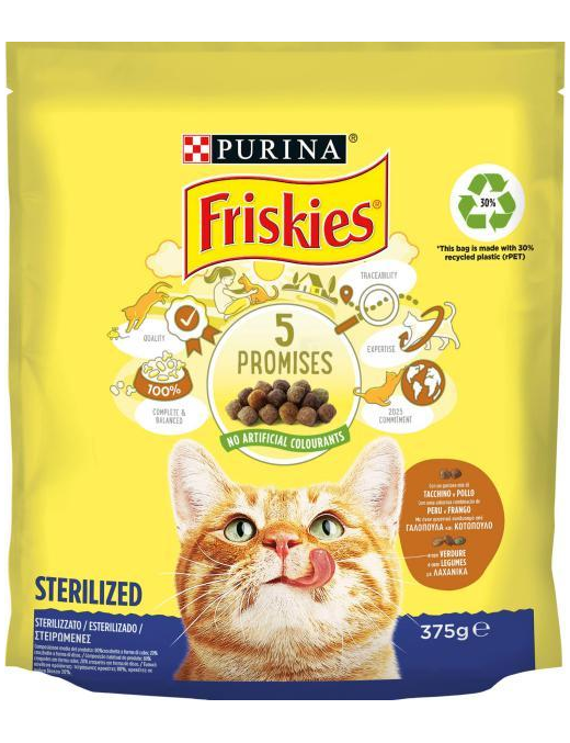 FRISKIES 375gr STERILIZZATI POLLO E TACCHINO CON VERDURE
