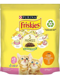 FRISKIES 375gr JUNIOR MIX CHICKEN, TURKEY WITH VEGETABLES AND MILK
