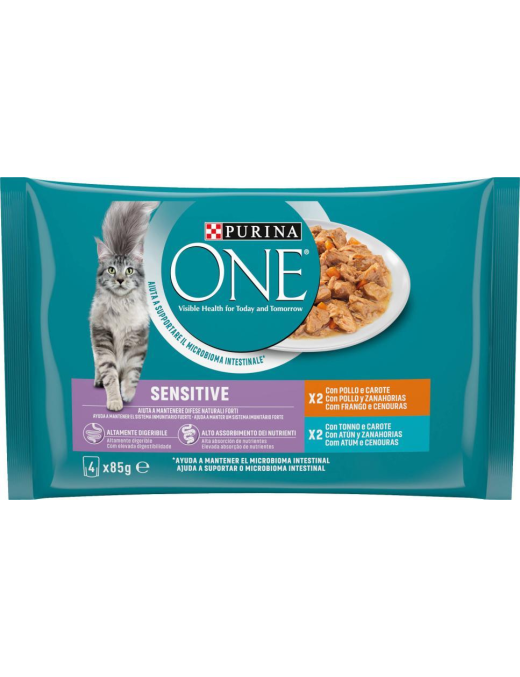 PURINA ONE BIFENSIS 4x85gr CHICKEN AND TUNA