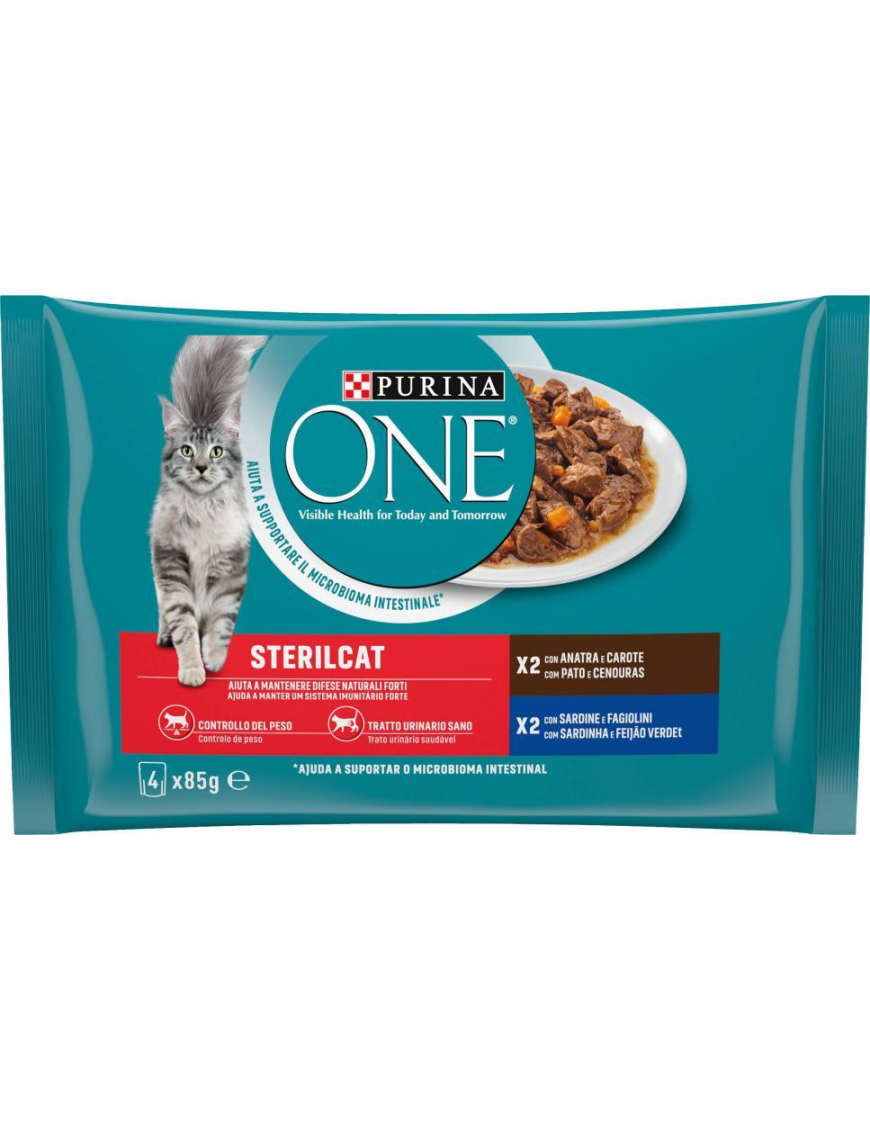 PURINA ONE BIFENSIS 4x85gr ANATRA E SARDINE