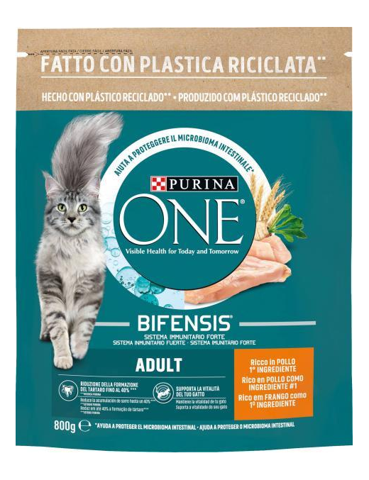 PURINA ONE BIFENSIS 800gr ADULT POLLO