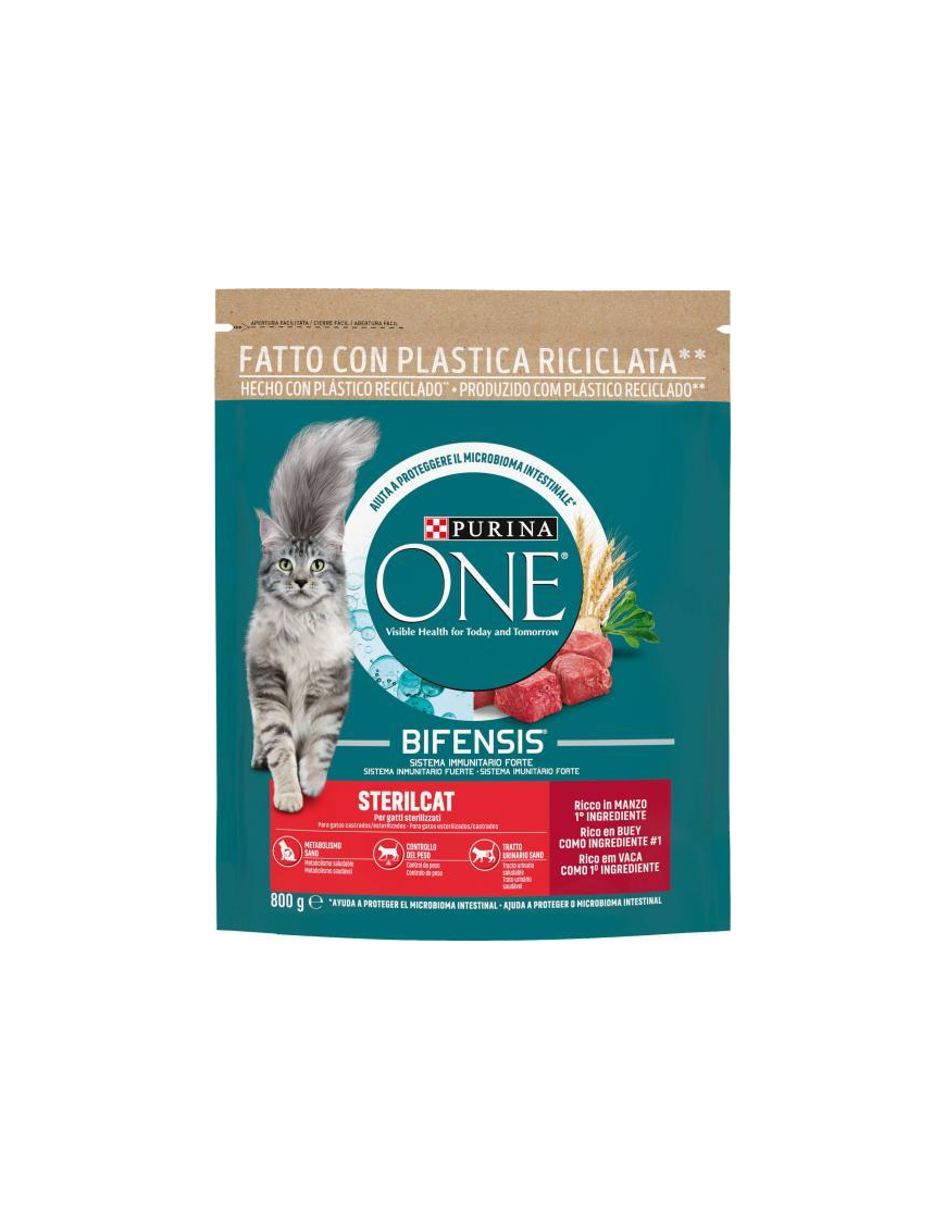 PURINA ONE BIFENSIS 800gr STERILCAT MANZO