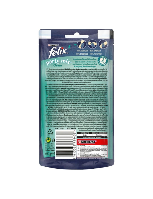 FELIX PARTY MIX 60gr OCEAN SALMON, COD AND TROUT