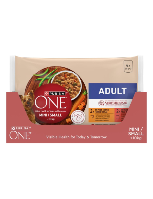 PURINA ONE UMIDO 4x85gr MINI ADULT POLLO