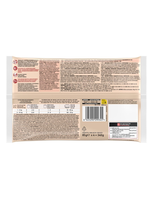 PURINA ONE UMIDO 4x85gr MINI ADULT POLLO