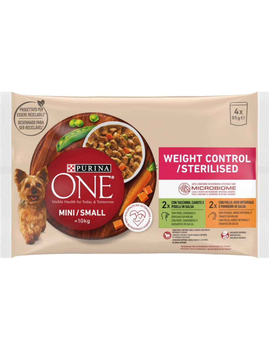 PURINA ONE WET 4x85gr MINI WEIGHT CONTROL