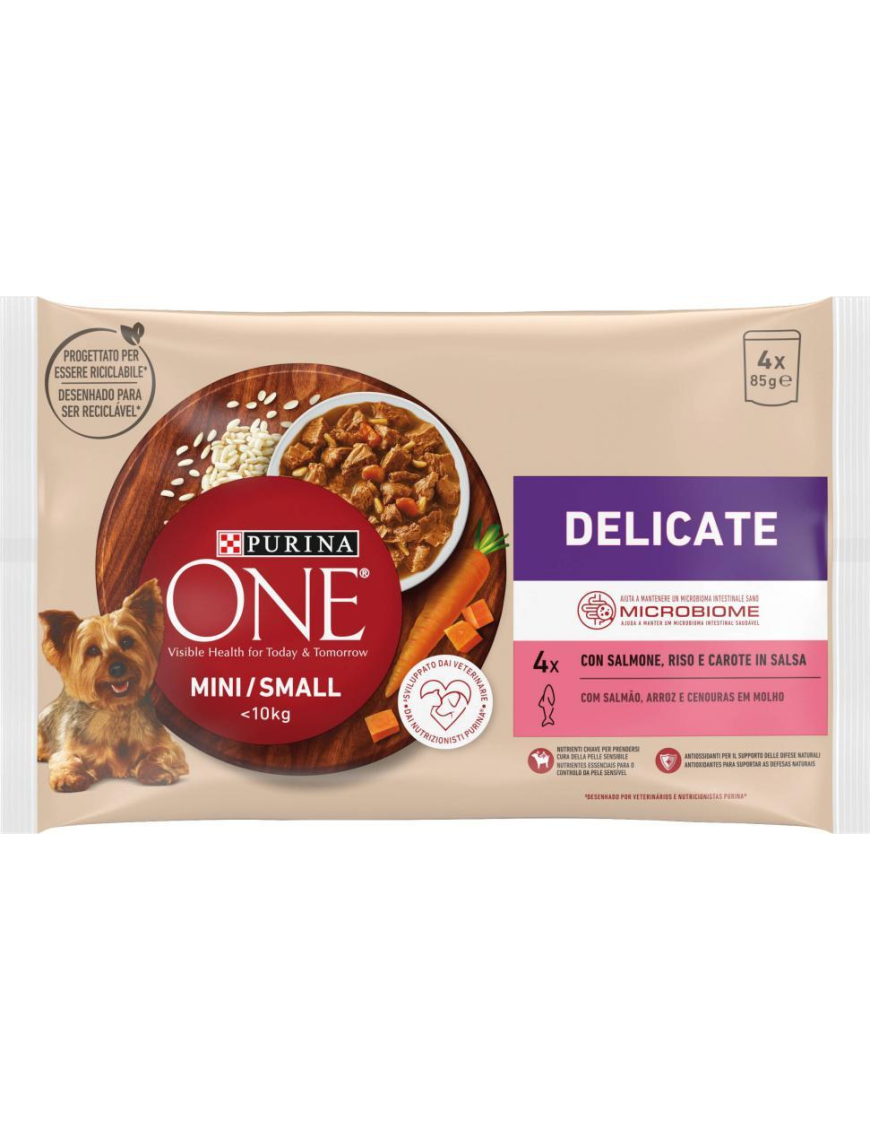 PURINA ONE WET 4x85gr DELICATE SALMON