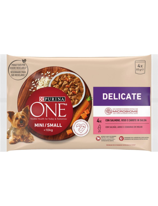 PURINA ONE WET 4x85gr DELICATE SALMON