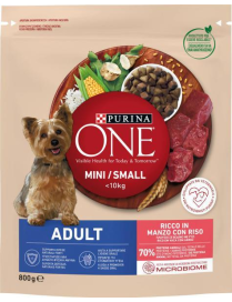PURINA ONE MINI 800gr ADULT MANZO E RISO