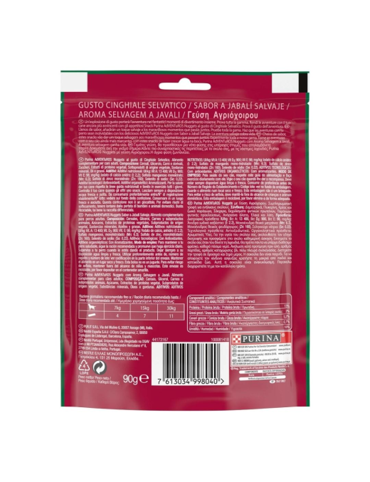 ADVENTUROS 90gr NUGGETS CINGHIALE SELVA