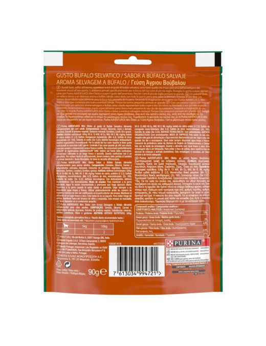 ADVENTUROS 90gr MINI STICKS BUFALO SELVATICO