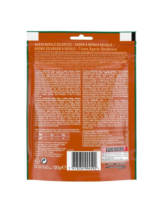 ADVENTUROS 120gr STICKS BUFALO SELVATICO