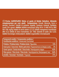 ADVENTUROS 120gr STICKS BUFALO SELVATICO