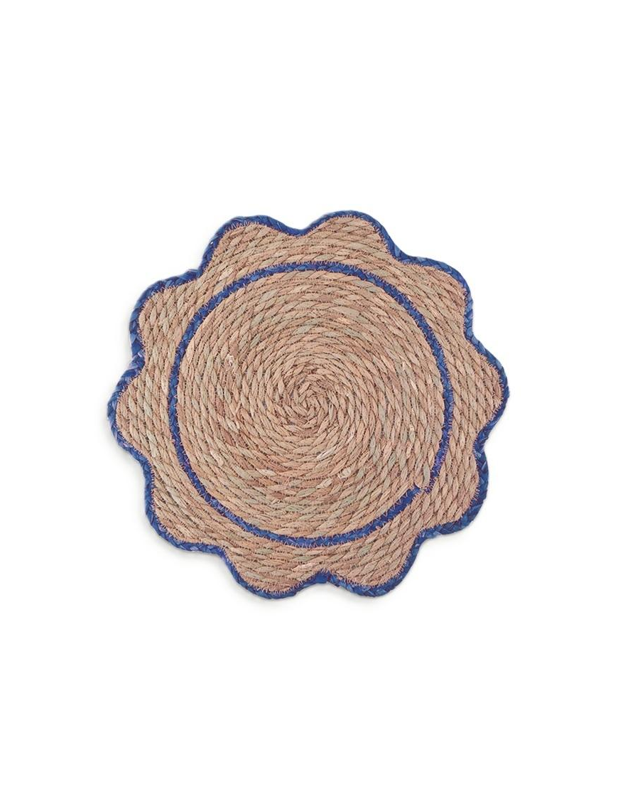 SCALLOPED PLACEMAT d.40cm BLUE