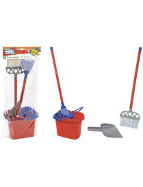 HOUSEHOLD THINGS BUCKET WITH MOP+BROOM+DUSTAE