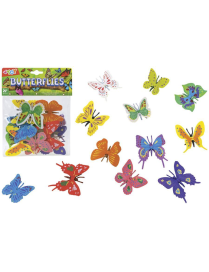 ANIMALI FARFALLE 12 PEZZI