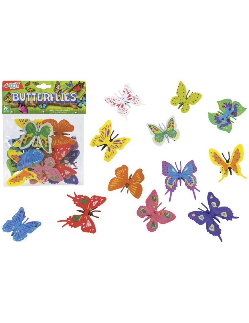 ANIMALI FARFALLE 12 PEZZI