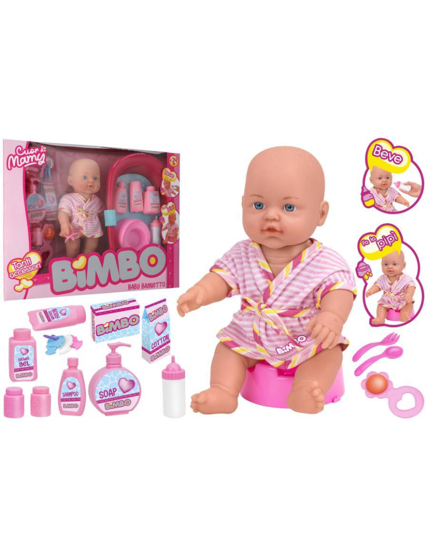 BAMBOLOTTO 31 CM CHE BEVE E SI BAGNA
