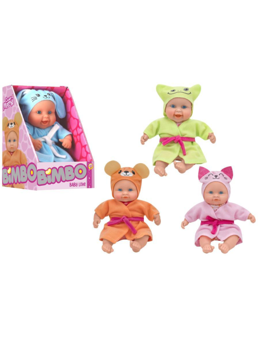 21 CM DOLL WITH BATHROBE