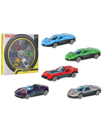 DIE CAST CAR IN 1:64 SCALE 6 PIECES FREE WHEEL