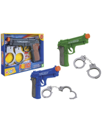 PISTOLA CON SUONI E MANETTE