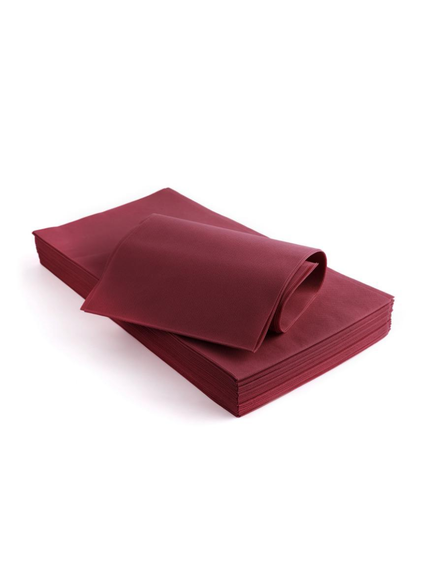 MOVIDA TNT TABLECLOTH 1x1 METERS 25 PIECES BURGUNDY