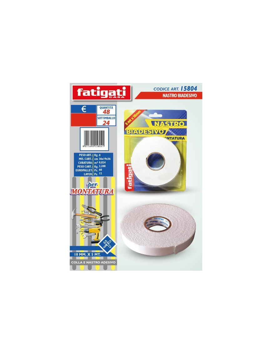 BRICO DOUBLE-SIDED TAPE FOR FRAMES 5 METERS