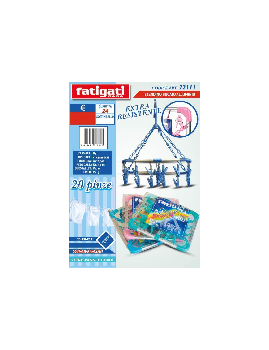 APPENDINO 20 MOLLETTE ALLUMINIO