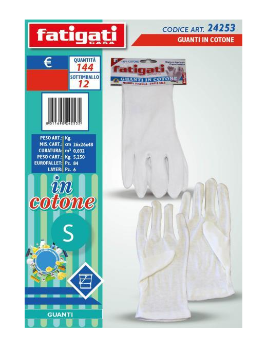 BRICO COTTON GLOVES SIZE S