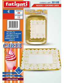 VASSOIO+CENTRINO RETTANGOLARE 1 PEZZI 37x28 CENTIMETRI