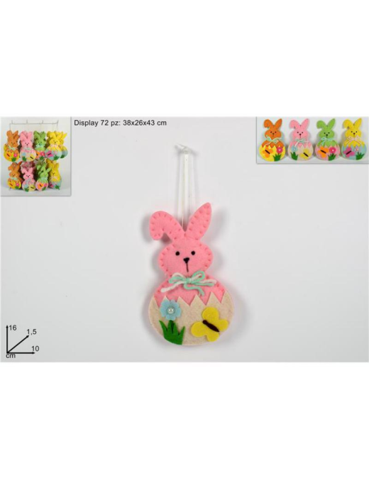 FABRIC RABBIT HANGER 16 CM