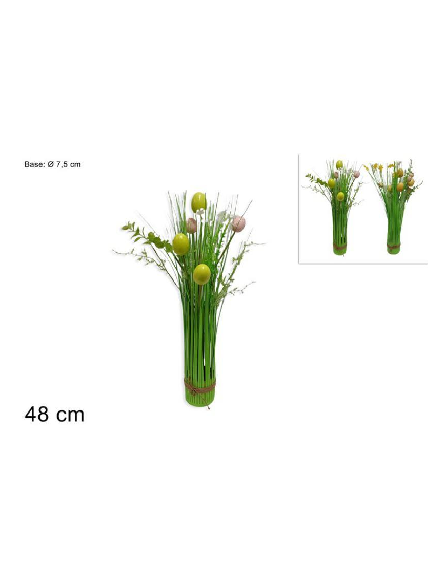 PLANT WITH FLOWERS AND EGGS 48 CM