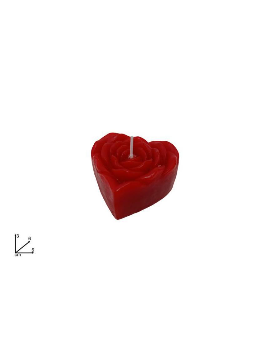 HEART FLOWER CANDLE 6cm
