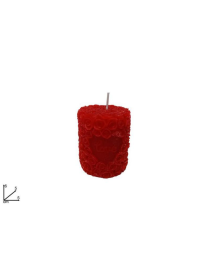ROSE CANDLE WITH HEART 6cm
