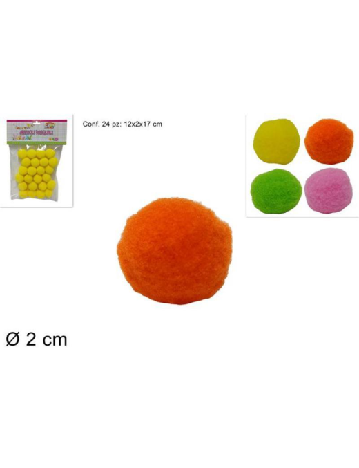 PALLINE OVATTA 2 CM 24 PEZZI