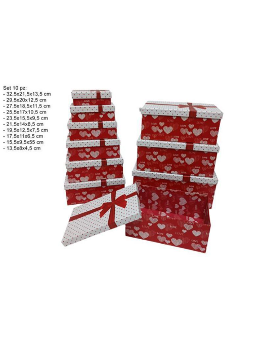 SCATOLE S.VALENTINO 10 pezzi MISURE ASSORTITE