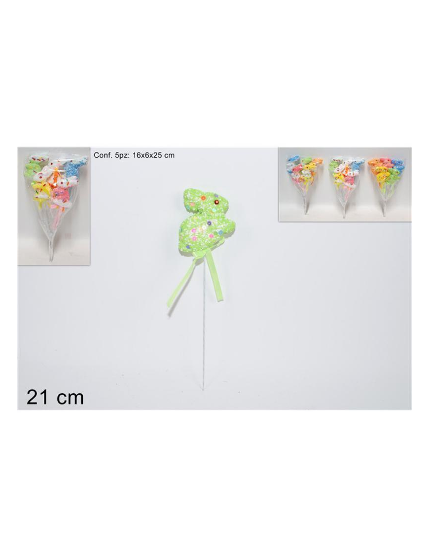 SPILLONE 21 centimetri CONIGLIO 5 pezzi