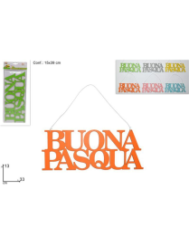 SCRITTA LEGNO BUONA PASQUA 33 centimetri