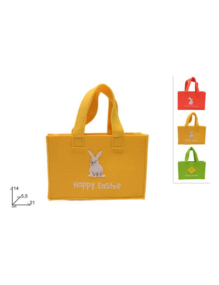 FELT HANDBAG 21x14cm