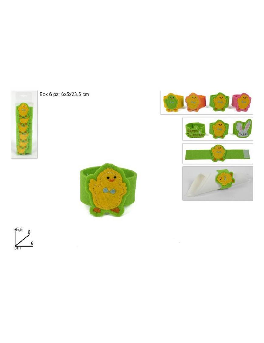 NAPKIN RING 6 pieces FELT LINE