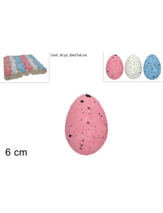 OVETTI 30 PEZZI COLORATI 6 CM
