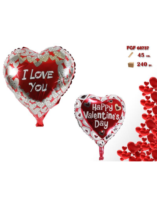 PALLONCINI CUORE 2pezzi 45cm