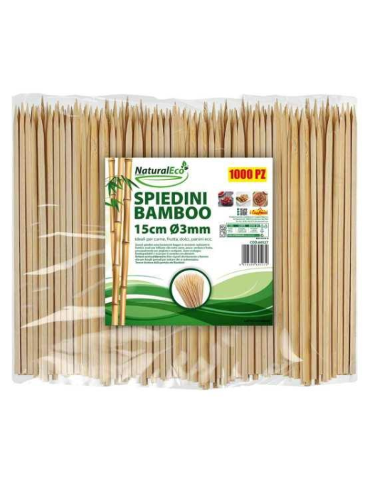 LINEA BAMBOO SPIEDINI 3mm 15cm 1000pezzi