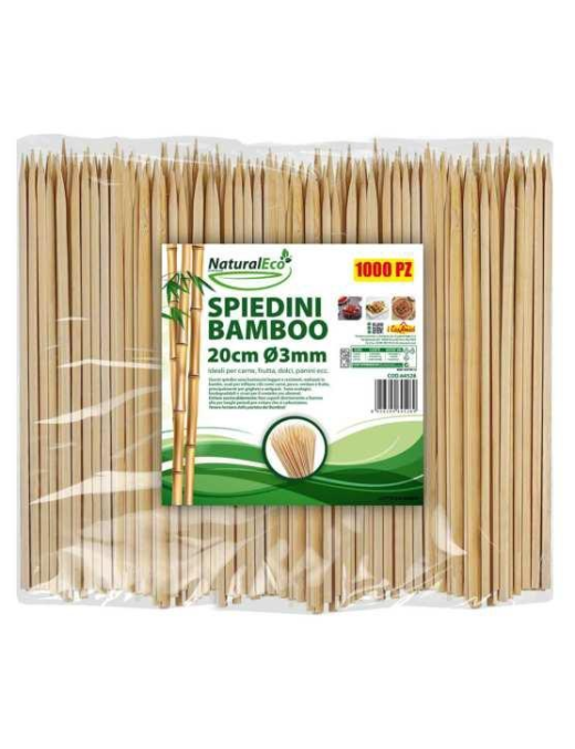 LINEA BAMBOO SPIEDINI 3mm 20cm 1000pezzi