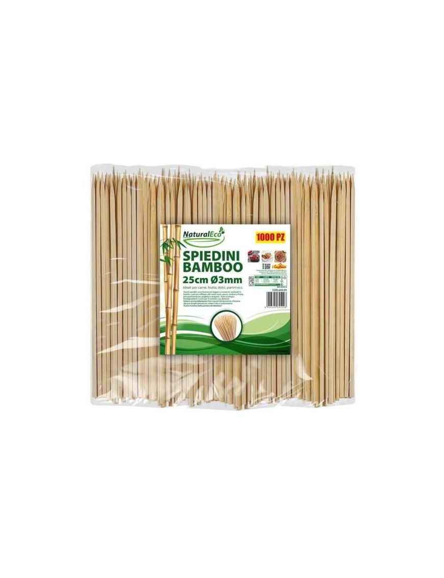 BAMBOO LINE SKEWERS 3mm 25cm 1000 pieces